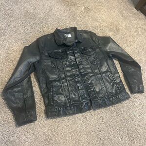 Men's Black Waxed Denim Jacket